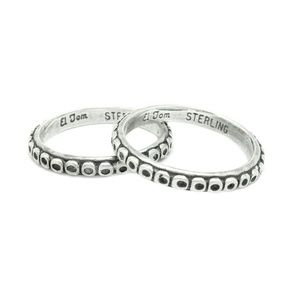 Ring Pair El Tom Navajo Sterling Silver